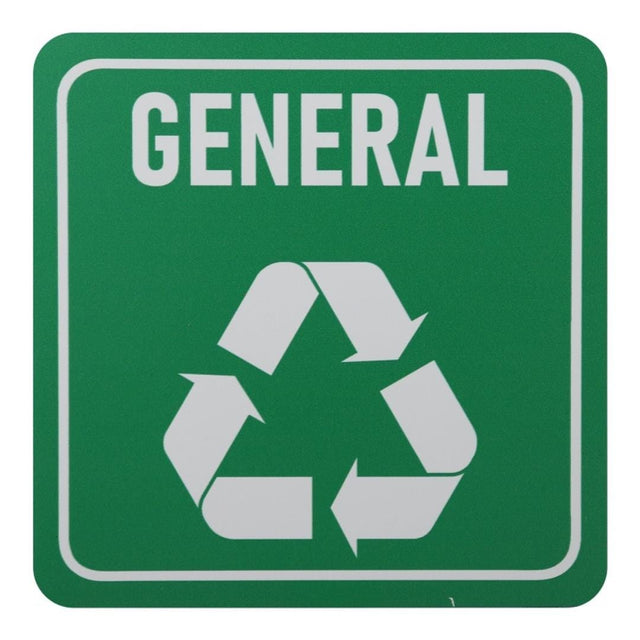 Parrot 150x150mm General Waste Recycle on White ACP Sign Green Print SN4118