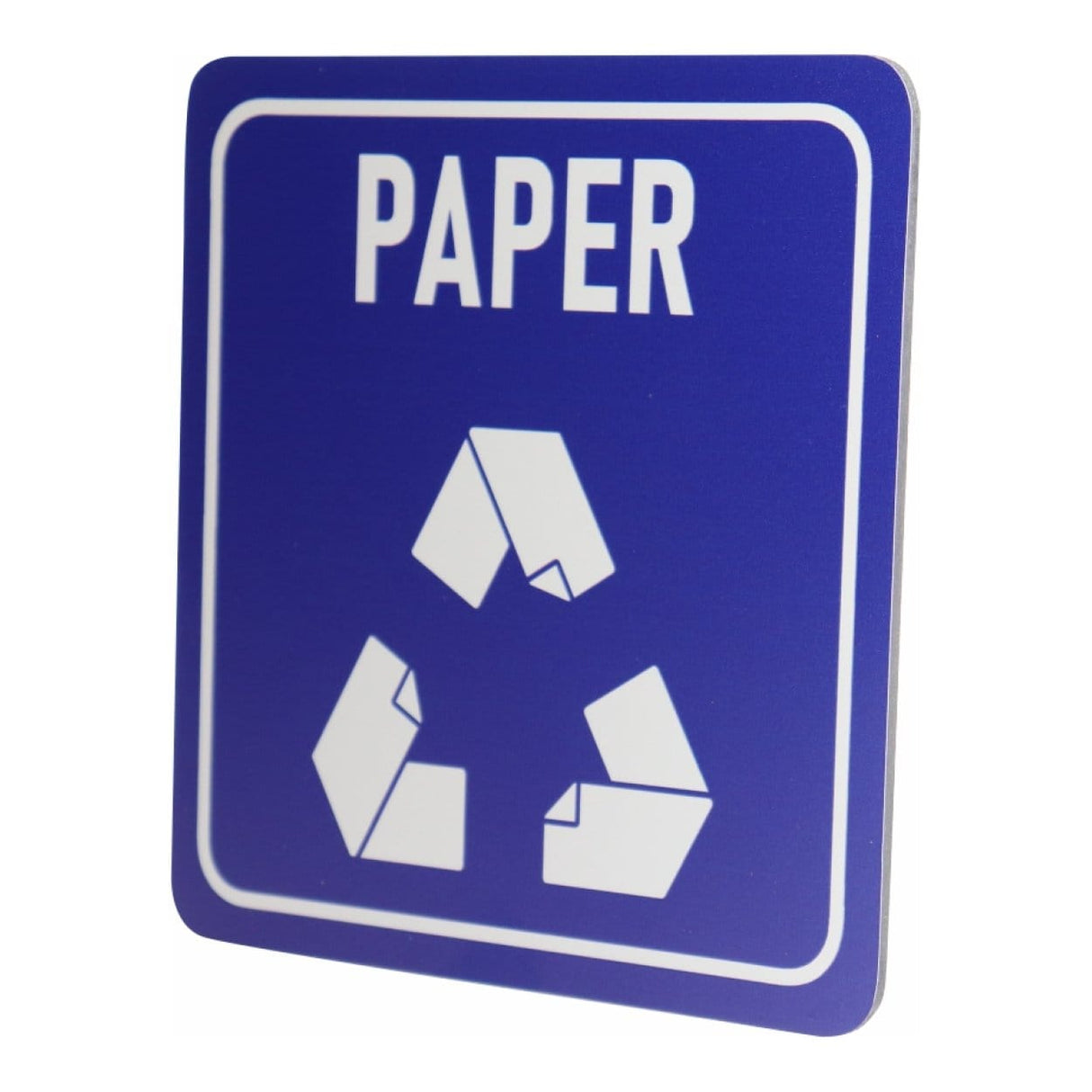 Parrot 150x150mm General Waste Recycle on White ACP Sign Blue Print SN4119