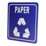 Parrot 150x150mm General Waste Recycle on White ACP Sign Blue Print SN4119