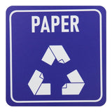 Parrot 150x150mm General Waste Recycle on White ACP Sign Blue Print SN4119