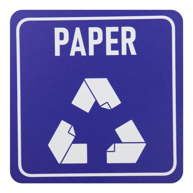 Parrot 150x150mm General Waste Recycle on White ACP Sign Blue Print SN4119