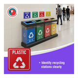 Parrot 150×150mm Plastic Only Waste Recycle on White ACP Sign Red Print SN4121