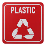 Parrot 150x150mm Plastic Only Waste Recycle on White ACP Sign Red Print SN4121