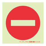 Parrot Photoluminescent 190mm Safety Sign No Entry Symbol SNP19E24