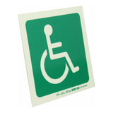 Parrot Photoluminescent 190mm Safety Sign E25 Paraplegic Symbol SNP19E25