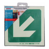 Parrot Photoluminescent 190mm Safety Sign E30 Diagonal Arrow Down And Left SNP19E30