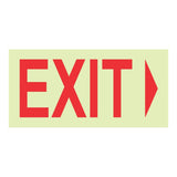 Parrot Photoluminescent 190mm Safety Sign E4 Exit and Arrow Right SNP19E4
