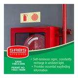 Parrot 190mm F22 Fire Extinguisher Fire Hose Reel Photoluminescent Safety Sign SNP19F22
