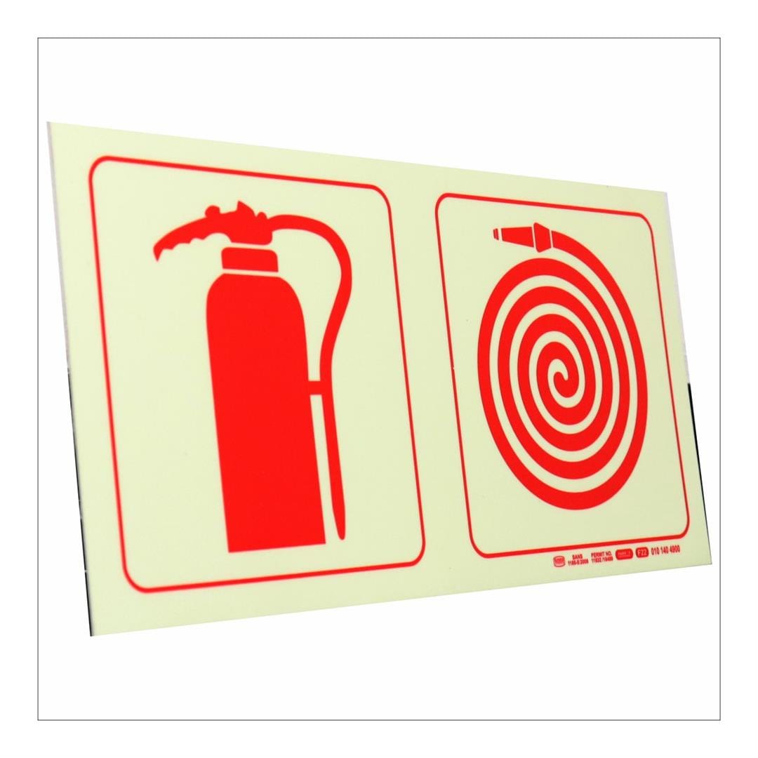 Parrot 190mm F22 Fire Extinguisher Fire Hose Reel Photoluminescent Safety Sign SNP19F22