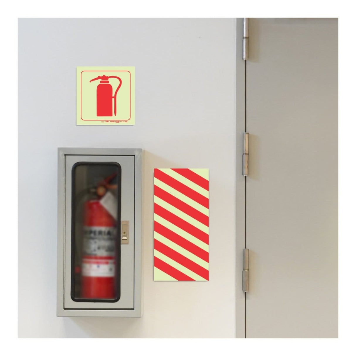 Parrot 190mm Photoluminescent F24 Chevron Safety Sign SNP19F24