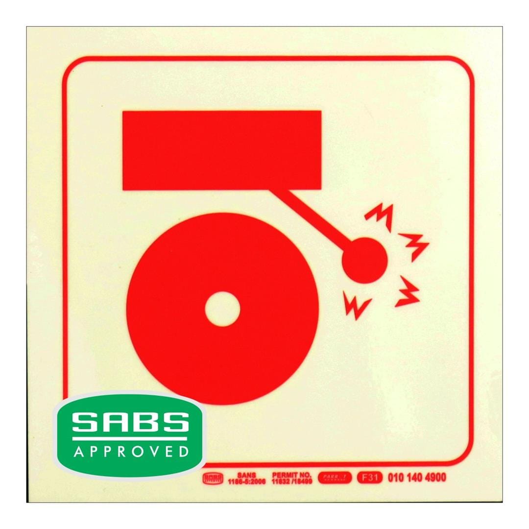 Parrot 190mm F31 Fire Alarm Photoluminescent Safety Sign SNP19F31 ...