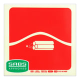 Parrot 190mm Bomb Bag Photoluminescent Safety Sign SNP19F34