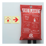Parrot 190mm F35 Fire Blanket Photoluminescent Safety Sign SNP19F35