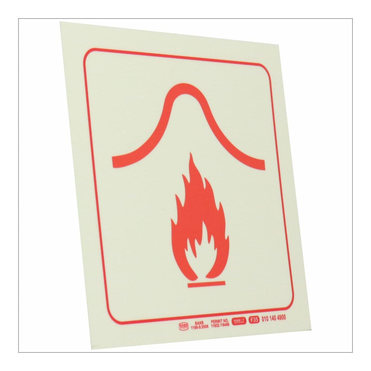 Parrot 190mm F35 Fire Blanket Photoluminescent Safety Sign SNP19F35