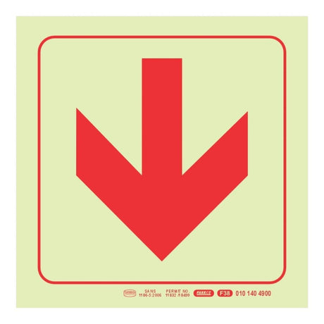 Parrot F38 Photoluminescent 190mm Safety Sign SNP19F38