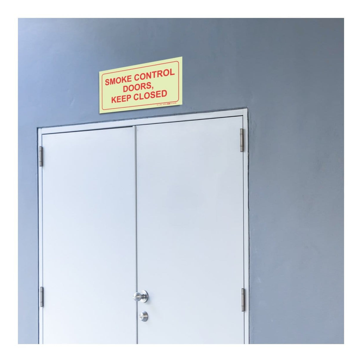 Parrot Photoluminescent 190mm Smoke Control Doors Keep Closed Safety Sign-F42 SNP19F42