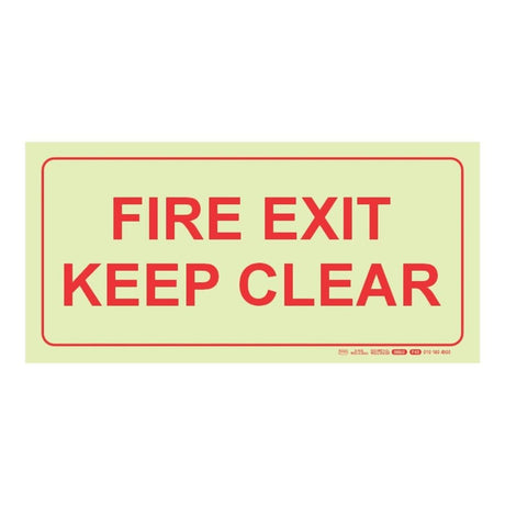 Parrot F45 Photoluminescent 190mm Safety Sign SNP19F45