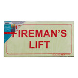 Parrot Photoluminescent 190mm Firemans Lift Safety Sign-F47 SNP19F47