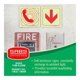 Parrot Photoluminescent 190mm Firemans Telephone Safety Sign-F48 SNP19F48