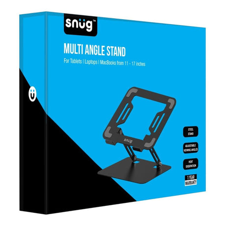 Snug Multi-angle Steel Notebook Stand SNSTD-LAPMA-BK