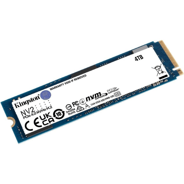 Kingston NV2 M.2 4TB PCIe 4.0 NVMe Internal SSD SNV2S/4000G Kingston NV2 M.2 4TB PCIe 4.0 NVMe Internal SSD SNV2S/4000G