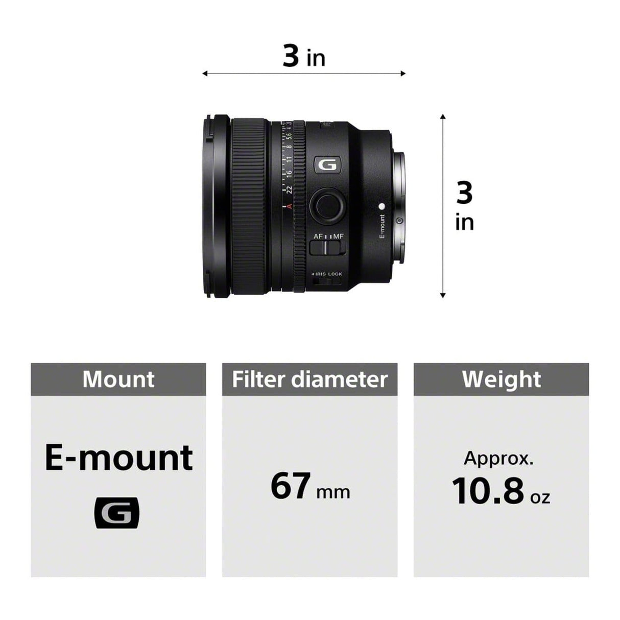 Sony FE 16mm f/1.8 G Camera Lens SOE16F18G