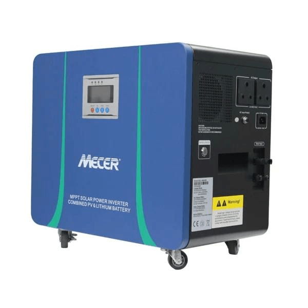Mecer 2kVA 2kW Lithium Battery Inverter Trolley with 100Ah Lithium-ion Battery and 820W MPPT Controller SOL-I-BB-M2L (Opened Box)