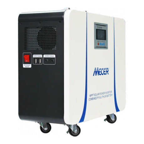 Mecer 1.5kW Portable Lithium 26v 100Ah Pure Sine Wave Inverter with 840W MPPT SOL-I-CN-15L
