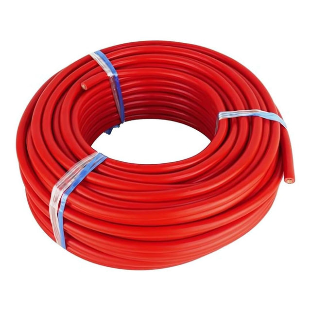 Solarix 50m 25mm Battery Power Cable Roll - Red SOL25MMBC50MRD