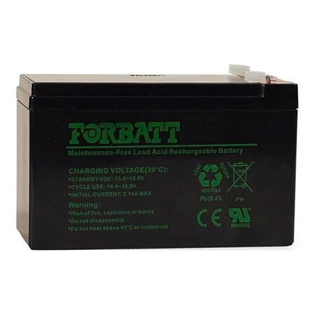 Solarix Nutec 12V 7 2AH Lead Acid Rechargeable Battery SOLNP12V72AHLA