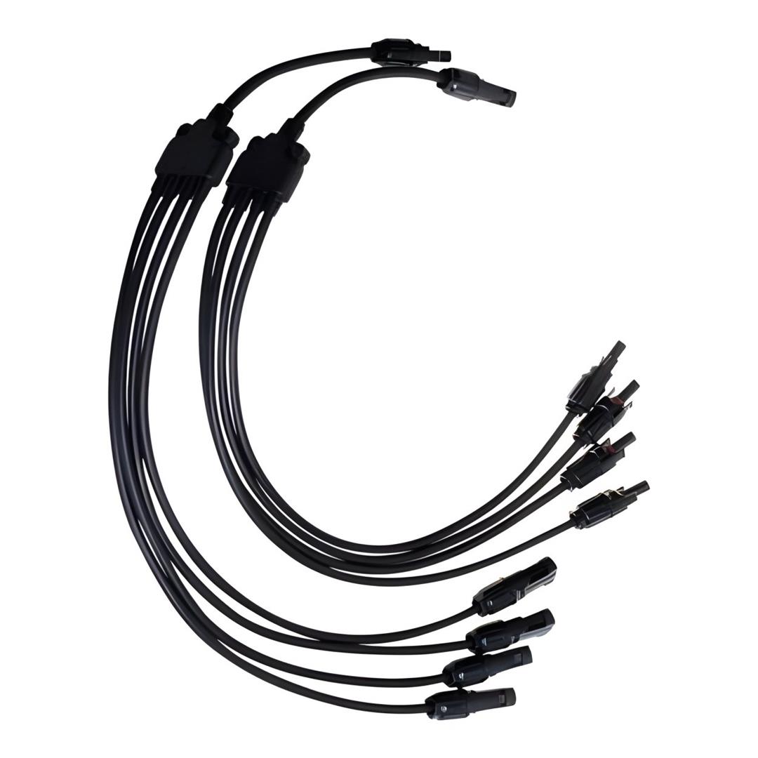 SOLARIX Solar Connector Y-connector 4-way to 1-way Panel Combiner Cable Set SOLPAMY041