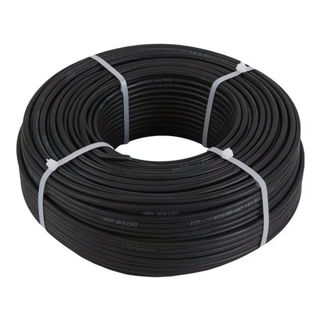Solarix 6mm Single Core Solar Photovoltaic PV Cable Black 100m Roll SOLPV6MMBLACK