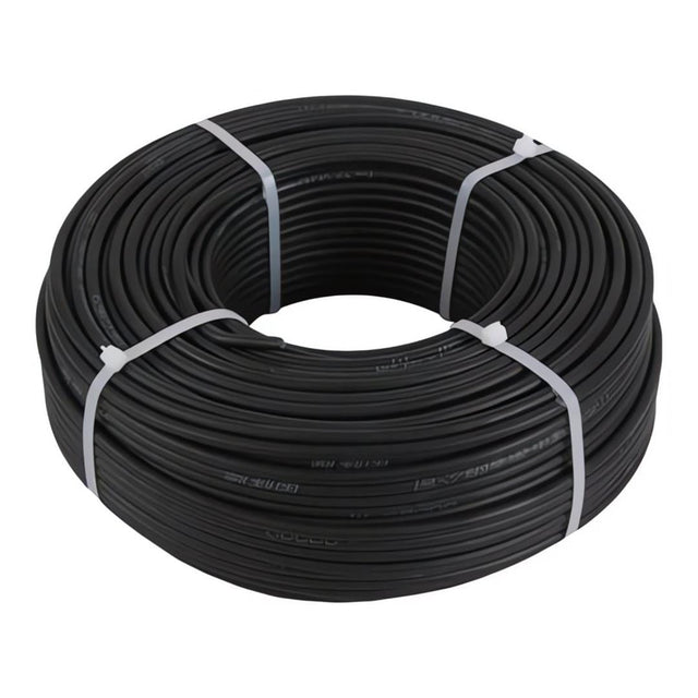 Solarix 6mm Single Core Solar Photovoltaic PV Cable Black 100m Roll SOLPV6MMBLACK