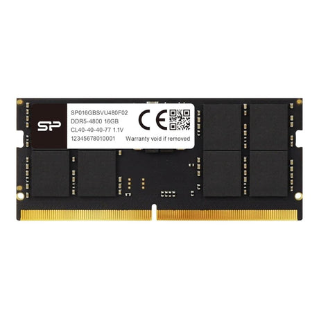 Silicon Power SP016GBSVU480F02 SO-DIMM ECC Memory Module 16GB 1 x 16GB DDR5 4800MHz