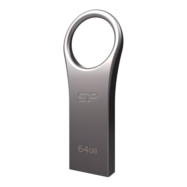 Silicon Power Jewel J80 64GB Titanium USB Flash Drive SP064GBUF3J80V1T