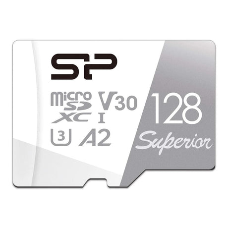 Silicon Power Superior A2 128GB MicroSDXC UHS-I Class 10 Memory Card SP128GBSTXDA2V20SP