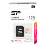 Silicon Power Superior 128GB MicroSDXC UHS-I Class 10 Memory Card SP128GBSTXDV3V20SP