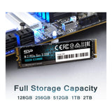 Silicon Power P34A60 256GB M.2 PCIe NVMe SLC Internal SSD SP256GBP34A60M28