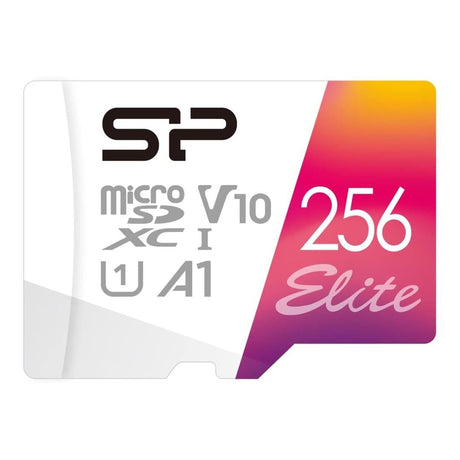 Silicon Power Elite 256GB MicroSDXC UHS-I Class 10 Memory Card SP256GBSTXBV1V20SP