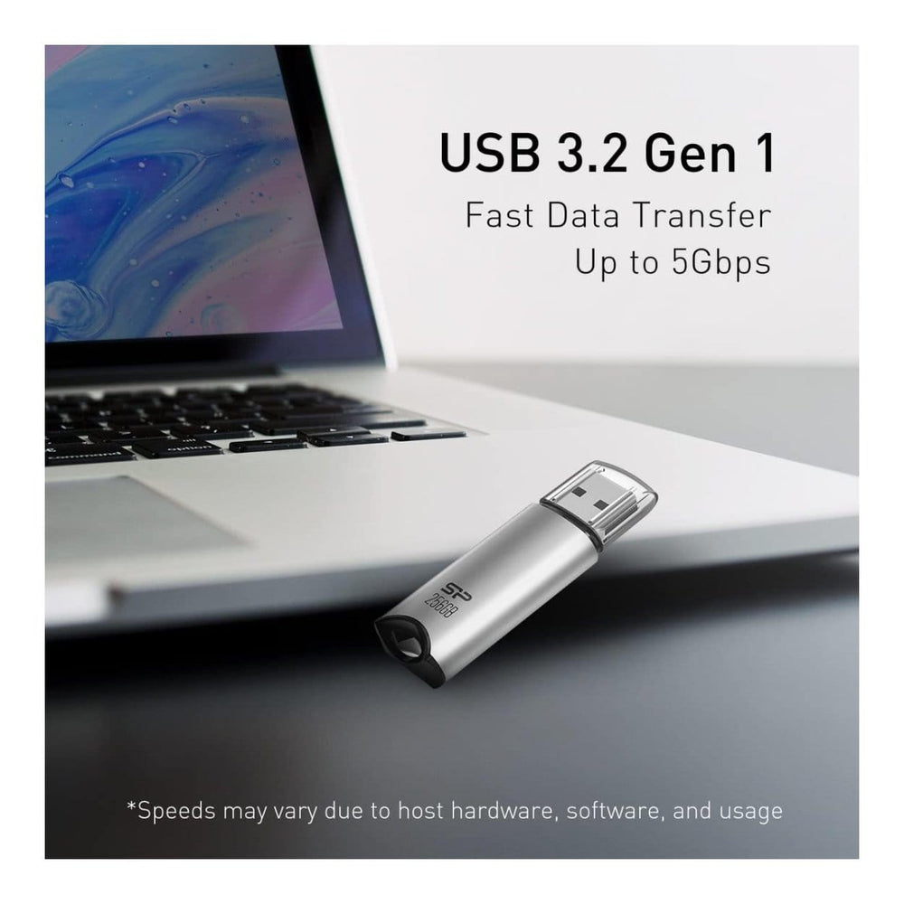 Silicon Power Marvel M02 256GB USB Type-A 3.2 Blue USB Flash Drive SP2 ...