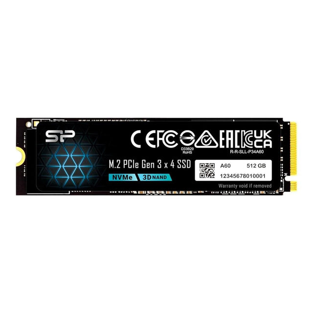 Silicon Power P34A60 512GB M.2 PCIe NVMe SLC Internal SSD SP512GBP34A60M28