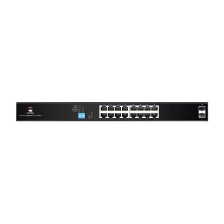 Scoop 16-port 150W 2x SFP Gigabit AI PoE Network Switch SPS-16G2S