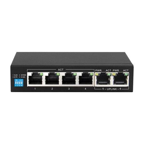 Scoop 6-port 60W Gigabit AI PoE Network Switch SPS-4G2G