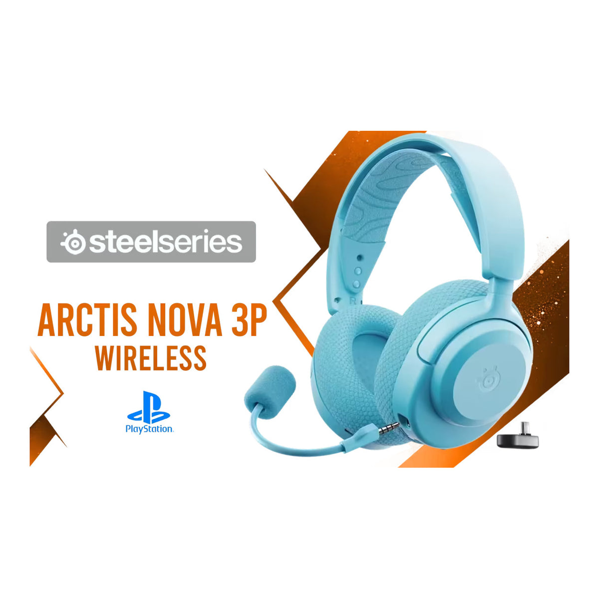 SteelSeries Arctis Nova 3P Wireless Gaming Headset for Playstation - Aqua SS-61688