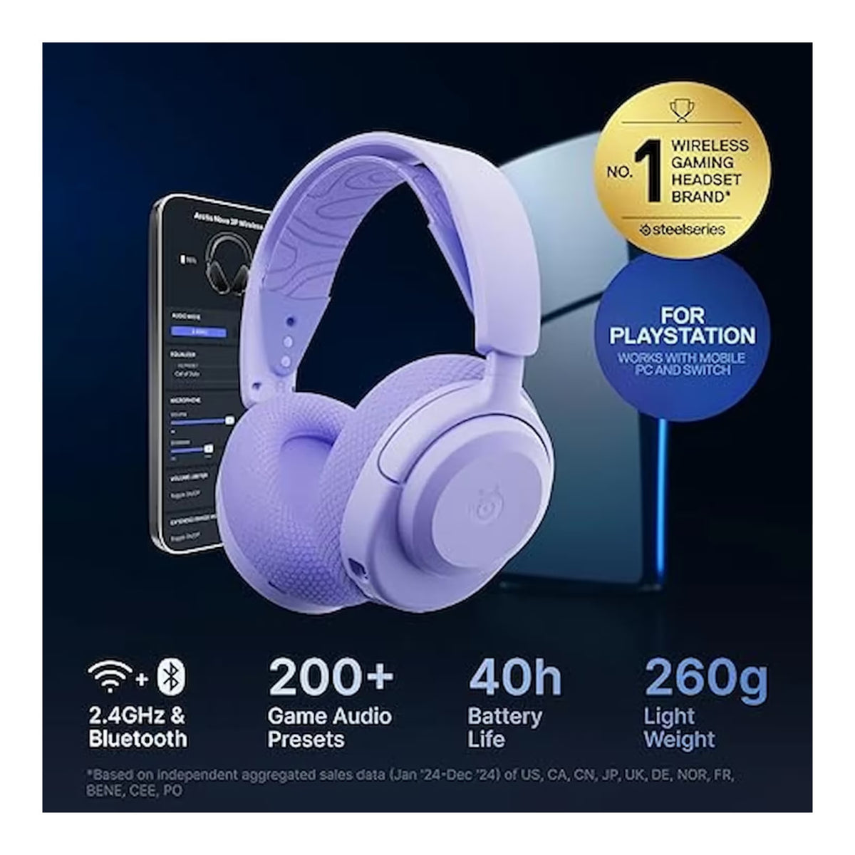 SteelSeries Arctis Nova 3X Wireless Gaming Headset for Xbox - Lavender SS-61693