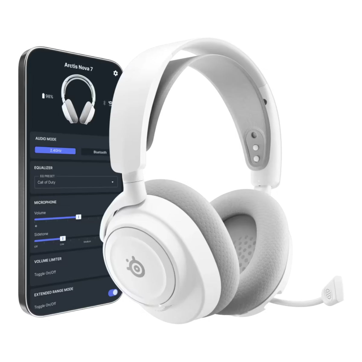 SteelSeries Arctis Nova 7 Gen 2 Wireless Gaming Headset - White SS-61731