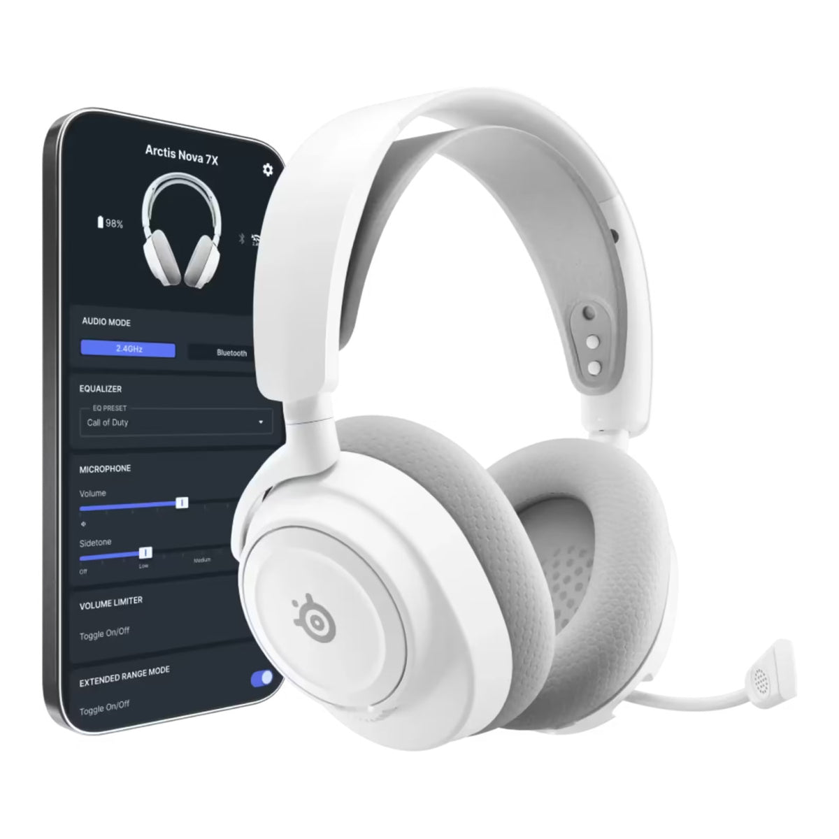 SteelSeries Arctis Nova 7X Gen 2 Wireless Gaming Headset - White SS-61759