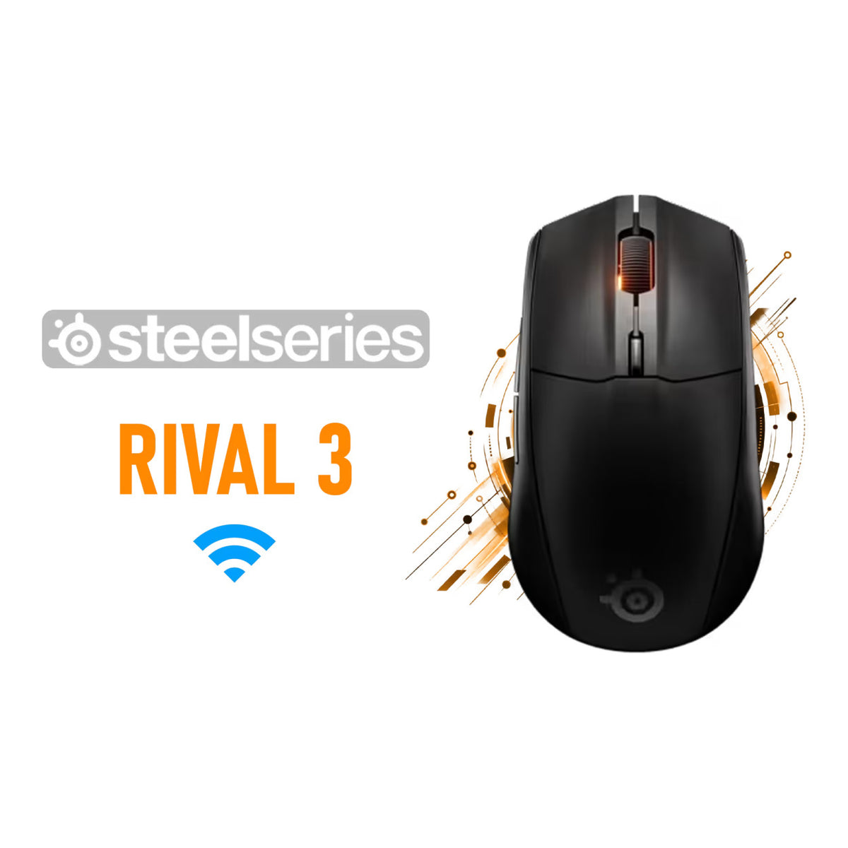 SteelSeries Rival 3 Gen 2 Wireless Gaming Mouse - Black SS-62523