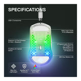 SteelSeries Aerox 3 Gen 2 Wireless Gaming Mouse - Ghost SS-62715