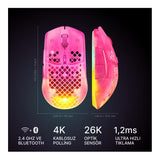 SteelSeries Aerox 3 Gen 2 Wireless Gaming Mouse - Magenta Haze SS-62716